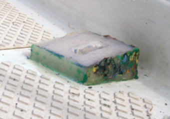 Once the epoxy has cured, the mold can be removed.