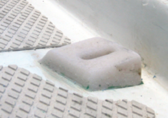 Once the epoxy has cured, the mold can be removed.