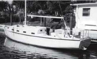The one-off Rare Aves, the first fiberglass boat Charley ever saw, inspired him to build Paper Tiger out of the same new material. Rare Aves still sails today from her home port in the Florida Keys.