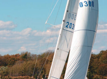 The 1970s-era Contessa 35 was designed by Doug Peterson to the IOR and goes upwind like a freight train.