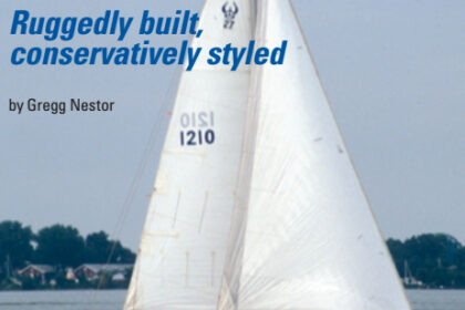 Designed by Bruce King and introduced in 1971, the Ericson 27 still looks good today. Anemos, shown here, is a 1978 model owned by Jim and Teresa Schwiefert of Sandusky, Ohio.
