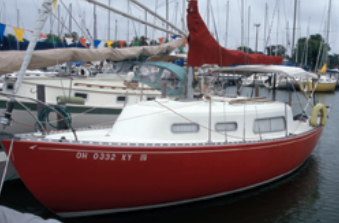 The high cabin sides of the Grampian 26 create 6-foot headroom inside, but also give the boat a somewhat boxy look, distracting the eye from the pleasant sheer.