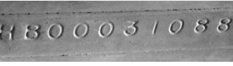 The HIN on my schooner, Delphinus. THB represents the builder, Ted Hermann Boats. It is hull #31, and uses the pre-1984 straight-year format, with 08 representing August and 80 for 1980.