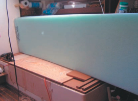 Dale chose Stratocell, easily cut with woodworking tools, as his insulation material.