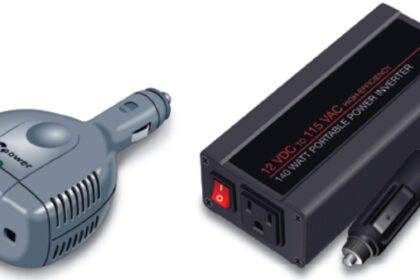 The simplest and most inexpensive inverters merely plug into a boat’s cigarette lighter outlet. These can supply up to about 150 watts of AC power to low-wattage devices and usually have a square-wave output.