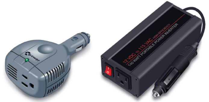 The simplest and most inexpensive inverters merely plug into a boat’s cigarette lighter outlet. These can supply up to about 150 watts of AC power to low-wattage devices and usually have a square-wave output.