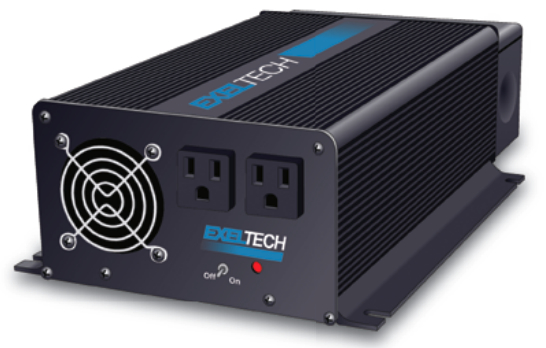 High-wattage inverters are wired directly to the battery and are capable of an AC output of thousands of watts. Although many supply square-wave outputs, high-end inverters can supply sine-wave output, which rivals or is better than that supplied by the power company. Many of these units have monitoring panels that keep an eye on voltage, battery capacity, and amp-hours.