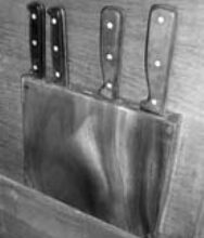The finished knife block.