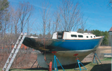 Pixie, an Allied Seabreeze 35, was a fire-damaged wreck when Tim brought her home. Glissando will sail out of Falmouth Foreside in Maine; Pixie will be based in Maine’s Penobscot Bay. Tim admits to being in love with the sailing abilities and the classic lines of Alberg hulls and others of the same era.