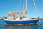 Jeff Fletcher’s Nicholson 31 rests at anchor following the completion of her interior refit by James and Mei Baldwin.