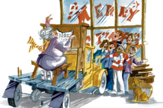 Illustration of carolers