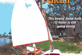 Designed for the windy waters of San Francisco Bay, the Pelican’s wide beam enables it to stand up to a freshening breeze, even with a jib set.