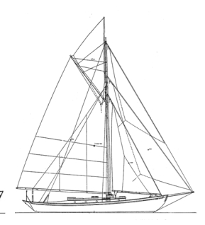 Skål, 48 feet overall, was designed in 1930, primarily as a seagoing cruiser, but she also was fast. In the 1930 Bermuda Race she finished 11th out of 42 and weathered an 80-knot blow on her return. The next year she competed in the trans-atlantic race. Dorade became famous for winning that race, but Skål did very well, coming in second. She is currently undergoing a complete restoration in France.