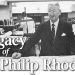 Philip Rhodes stands over a set of plans at his Lexington Avenue office in New York City.