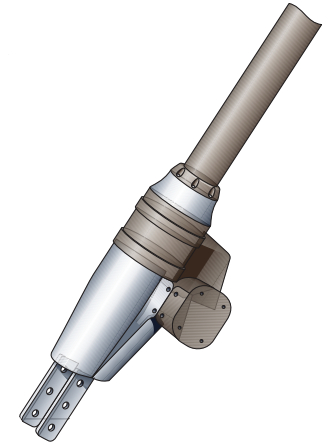 An electric or hydraulic motor can also be used in lieu of manual furling/reefing