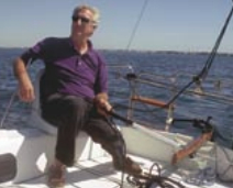 Owner Jay Friedland, aboard his R22.