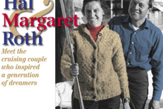 Hal and Margaret on Whisper in Sausalito in 1970