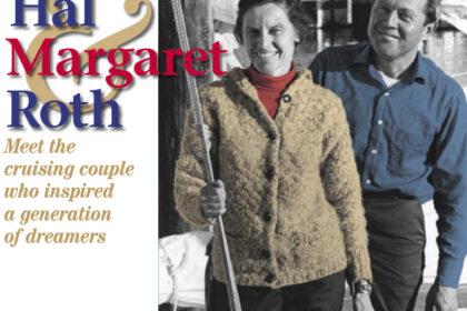 Hal and Margaret on Whisper in Sausalito in 1970
