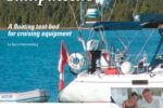 With an aft arch, which supports radar, wind generator, and solar panels, Sampatecho, above, has the look of a cruising boat. Owners of this 15-year-old Beneteau Oceanis 390 are Bradd and Maeve Wilson, inset, the liveaboard owners of Cruising Solutions.