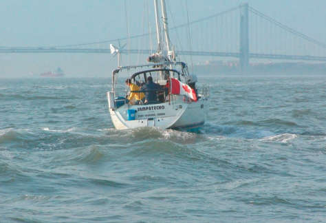 A boat on the water