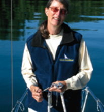 Picture of a woman on a boat
