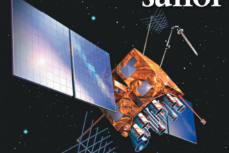 Illustration of a satellite in space