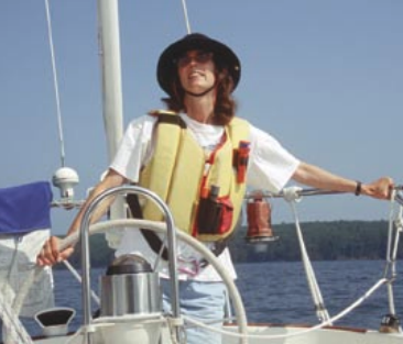 Picture of someone sailing