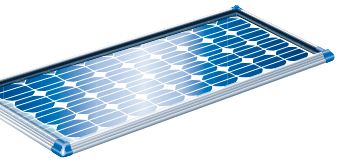 A polycrystalline solar panel is easily recognizable by its structure, which resembles tiles.