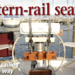 Stern-rail seats make it easier for a skipper to enjoy company while at the wheel.
