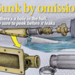 Illustration of a water leaking into a hull