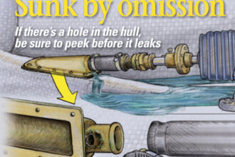 Illustration of a water leaking into a hull