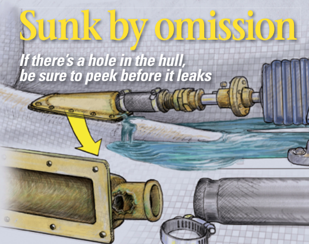 Illustration of a water leaking into a hull