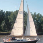 Prudent, a 1979 Tartan 30, owned by Mark and Joan Girton, sails the light fantastic.
