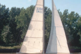 Prudent, a 1979 Tartan 30, owned by Mark and Joan Girton, sails the light fantastic.
