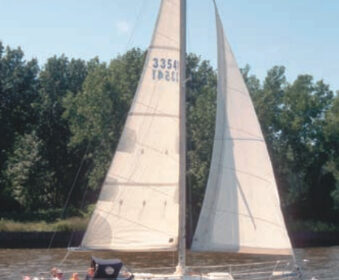 Prudent, a 1979 Tartan 30, owned by Mark and Joan Girton, sails the light fantastic.