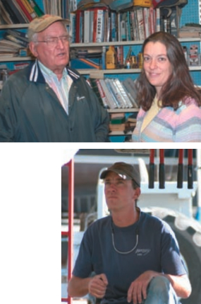 Gordon and Kathleen Torresen, above, in Gordon’s office. Brian Torresen runs the Travelift, at right.
