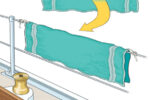 Illustration of towel tie-downs