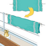 Illustration of towel tie-downs
