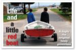 two people pulling a boat on a trailer