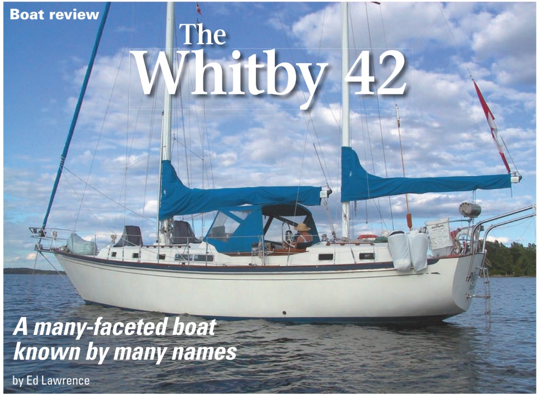 Brian Stewart’s Whitby 42, Pilgrim, awaits the return of her crew.