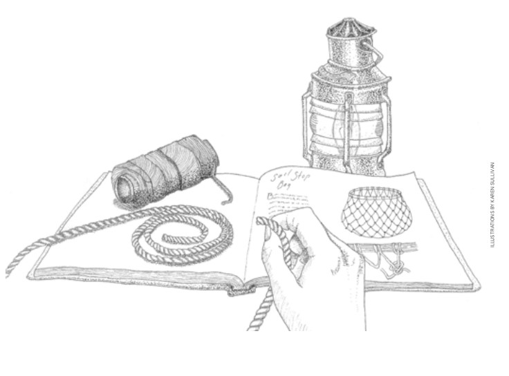 Assemble your materials: a length of rope for the grommet, a spool of small cotton line, and either instructions for making a grommet or waxed whipping twine (if you choose to join the two rope ends instead).