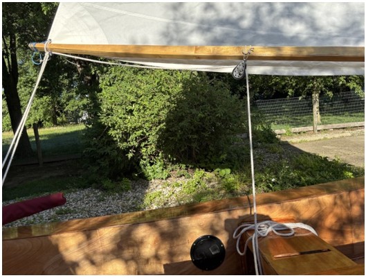 The Ratchet Block Lashed in Place