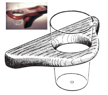 wooden glass holder