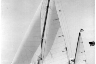Large yachts compromise economy . . . and sometimes the cooking facilities. When she was built, Julie, a 52-foot yawl, had all the conveniences, except for one. Frightened of most cooking fuels, her owner insisted on a simple two-burner Sterno stove.