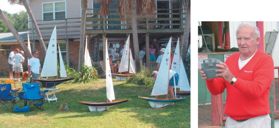 For the past 20 years, Beattie Purcell has built Shamrock-class radio-controlled boats, which he and others race. The design is based on the R-boats of the 1930s.