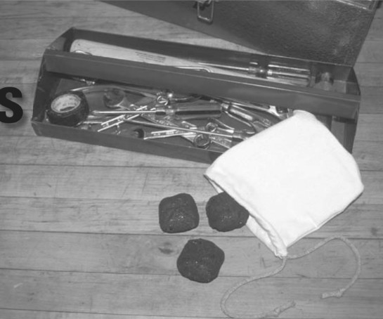 A small bag holding charcoal briquettes and placed in a tool box works wonders in the battle against moisture and the corrosion it creates.