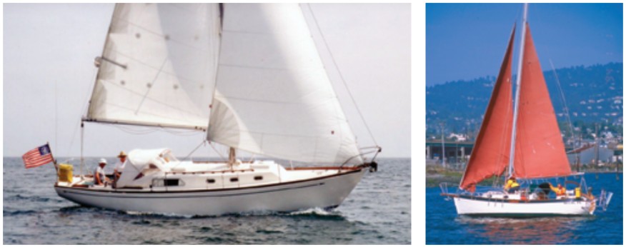 Gordon Dunn’s Douglas 31, Fling, and Greg and Jill Delezynski’s Nor’Sea 27, Guenevere (featured in the November 2002 issue).