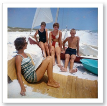 people sitting on a beach