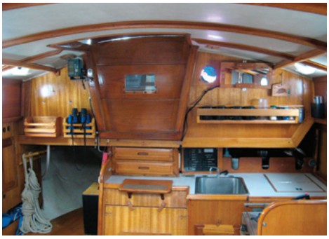 The cabin, looking aft