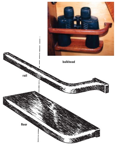wooden binocular rack